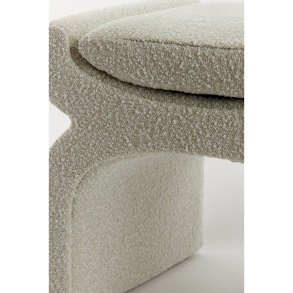Taburet crem cu tapițerie din stofă bouclé Nafya – Light & Living-image-3