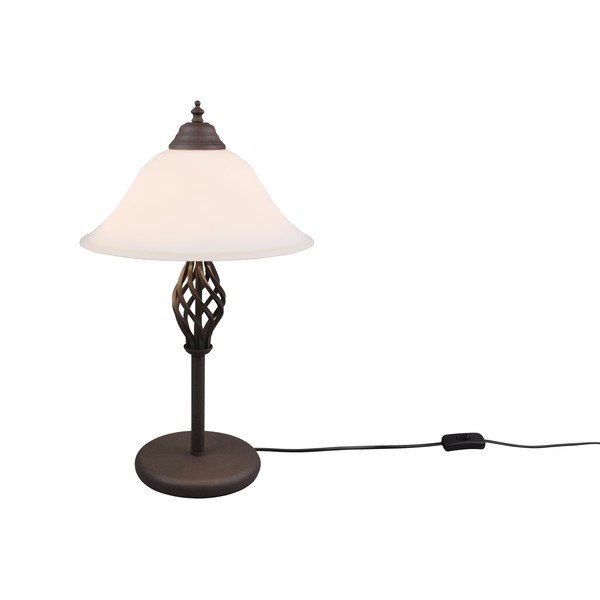 Veioză maro închis cu abajur din sticlă (înălțime 50 cm) Rustica – Trio-image-3