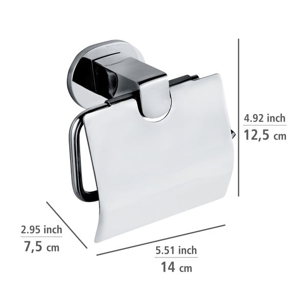 Suport pentru hârtie igienică autoadeziv din metal Maribor - Wenko-image-3