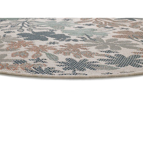 Covor de exterior Universal Floral, ø 115 cm, bej-verde-image-2