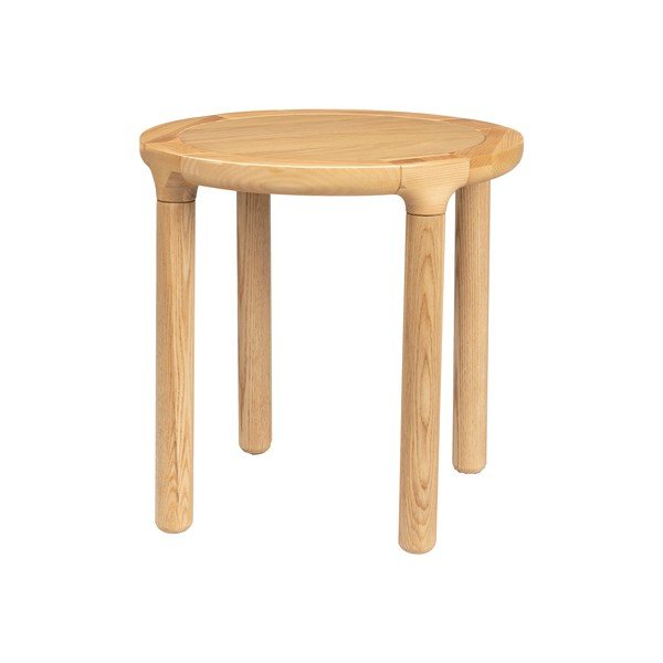 Măsuță auxiliară rotundă cu aspect de lemn de stejar ø 45 cm Storm – Zuiver