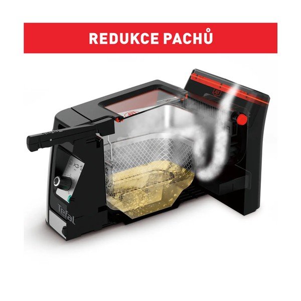Friteuză neagră/argintiu-mat Clear Duo FR600D10 – Tefal-image-3