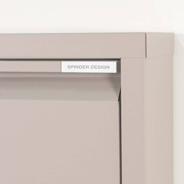 Pantofar taupe cu deschidere înclinată din metal 50x169x15 cm Billy – Spinder Design-image-4