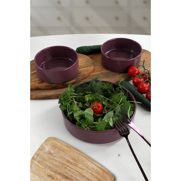 Set 3 boluri din ceramică My Ceramic, ø 21 cm, mov-image-1