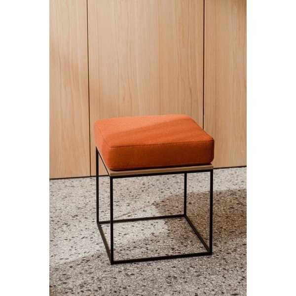 Scaun tip taburet bej tapițat Feo – noo.ma-image-4