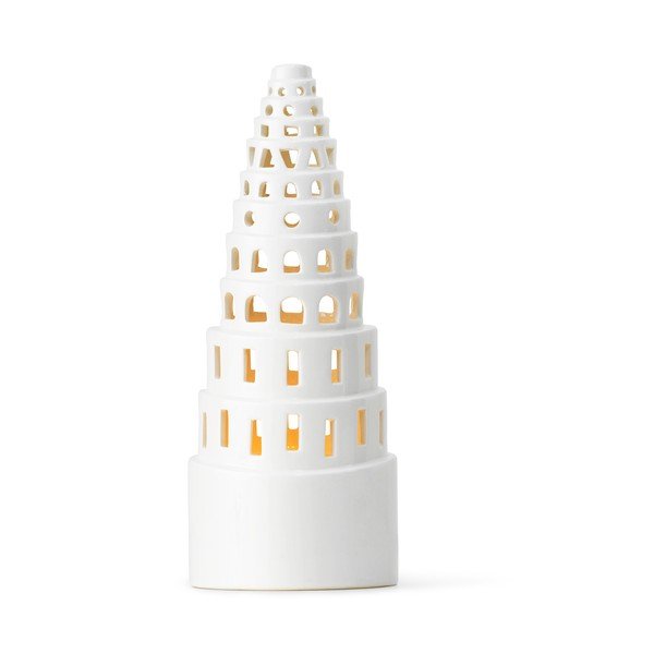 Sfeșnic de Crăciun din ceramică Kähler Design Lighthouse, ø 9 cm, alb-image-2