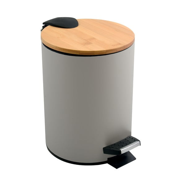 Coș de gunoi taupe cu pedală din oțel 5 l   Adonis – Spirella