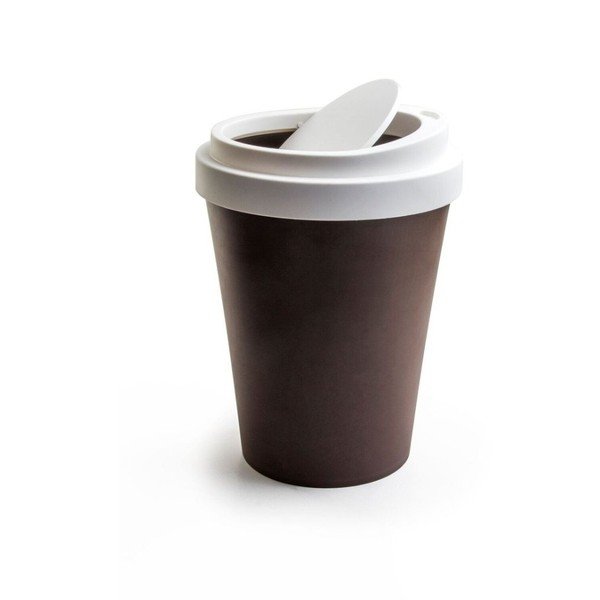 Coș de gunoi Qualy&CO Coffee Bin, maro - alb-image-2