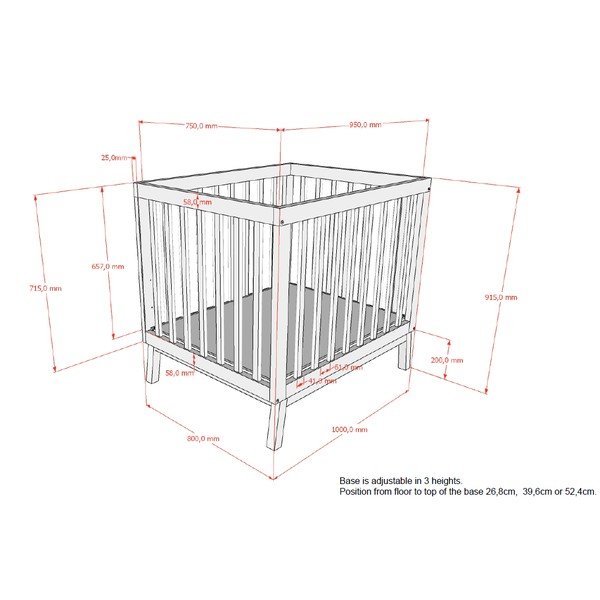 Țarc pentru copii bej din lemn de pin 95x75 cm Sezane – Vipack-image-3