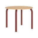 Masă de dining rotundă cu blat cu aspect de lemn de stejar ø 100 cm Meko – noo.ma