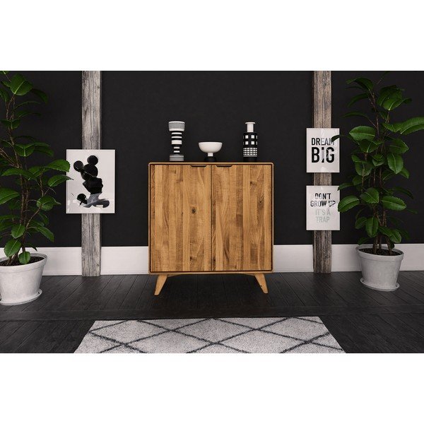 Comodă înaltă din stejar 90x92 cm Greg - The Beds-image-3