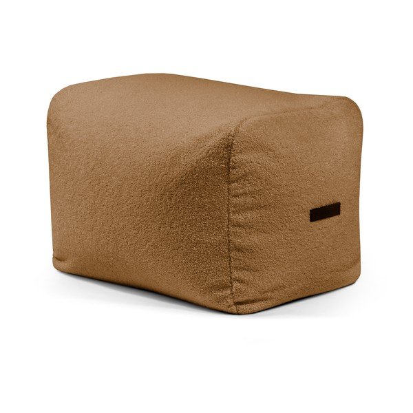 Fotoliu bean bag maro cu tapițerie din țesătură bouclé Plus 70 Lounge – SLOWDOWN