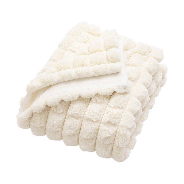 Pătură crem din micropluș/cocolino/din blană artificială 180x220 cm Igloo – douceur d'intérieur