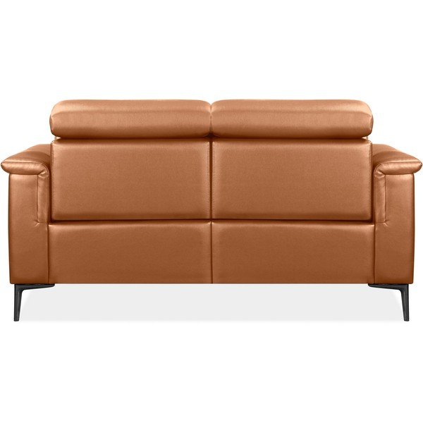 Canapea maro cu tapițerie din imitație de piele 160 cm Lund – Støraa-image-3