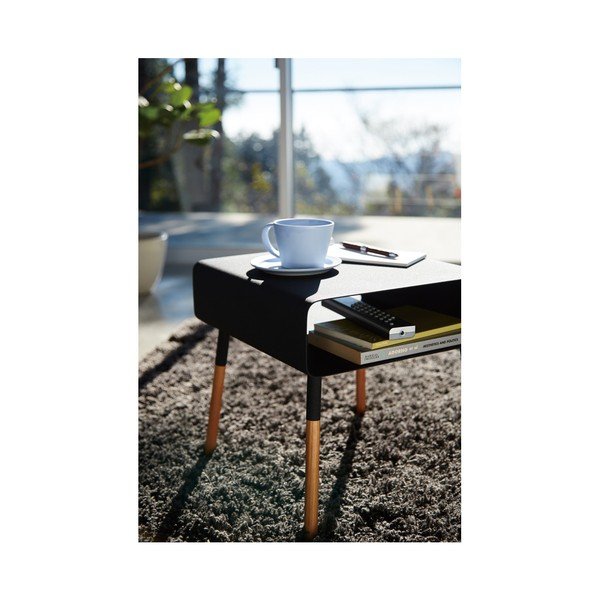 Masă auxiliară YAMAZAKI Plain, înălțime 35 cm, negru-image-1