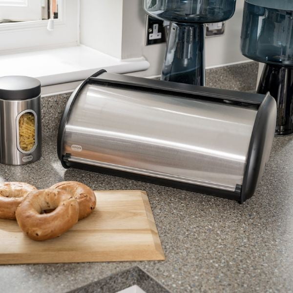 Suport pâine Addis Bread Bin, negru-image-1
