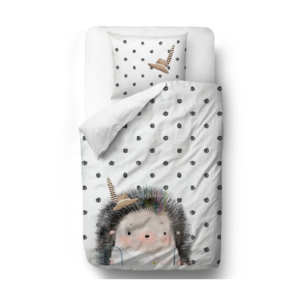 Lenjerie de pat din bumbac pentru copii Butter Kings Hedgehog Boy, 100 x 130 cm