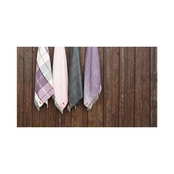 Pătură din lână de alpaca Hawke&Thorn Bradshaw Check, 180 x 130 cm, albastru-image-3