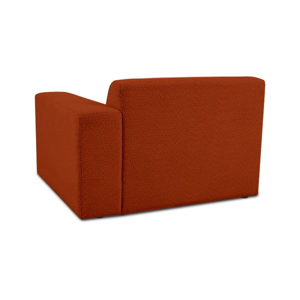Modul pentru canapea cărămiziu cu tapițerie din stofă bouclé (cu colț pe partea dreaptă) Roxy – Scandic-image-2