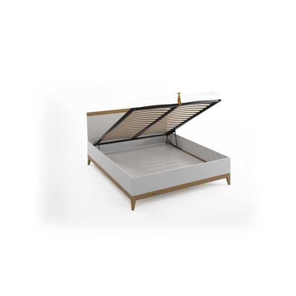 Pat dublu din lemn masiv de pin SKANDICA Livia BC, 140 x 200 cm-image-3