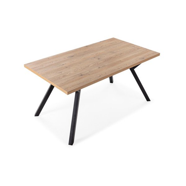 Masă de dining în culoare naturală cu blat din lemn de stejar 90x160 cm Marion – Marckeric-image-3