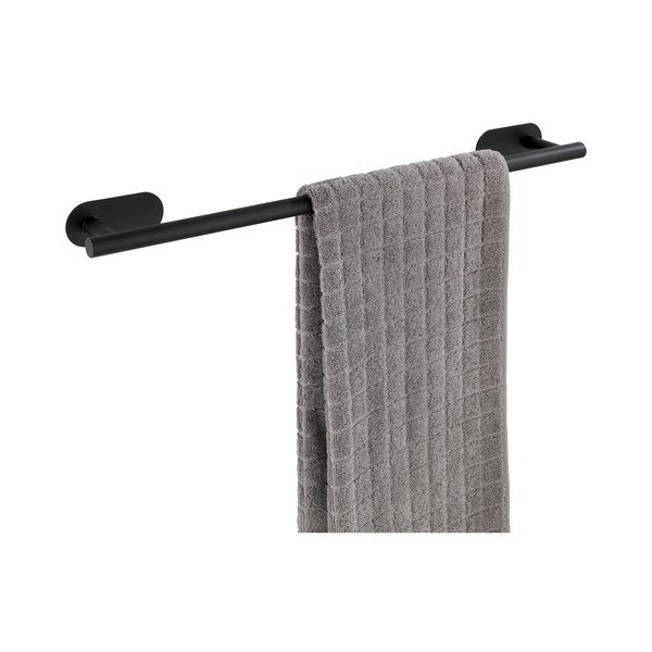 Suport de perete pentru prosoape din oțel inoxidabil Wenko Orea Rail Turbo-Loc®, negru mat-image-2
