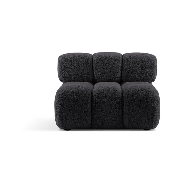 Modul pentru canapea modulară gri antracit cu tapițerie din țesătură bouclé (de mijloc) Bellis – Micadoni Home