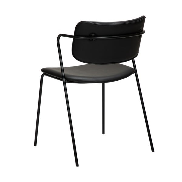 Scaun cu husă din piele artificială DAN-FORM Denmark Zed, negru-image-2