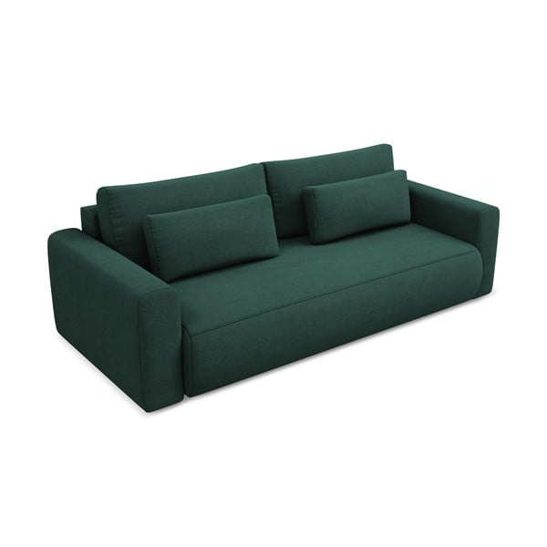 Canapea verde extensibilă/cu spațiu de depozitare 238 cm Kapua – Makamii-image-2