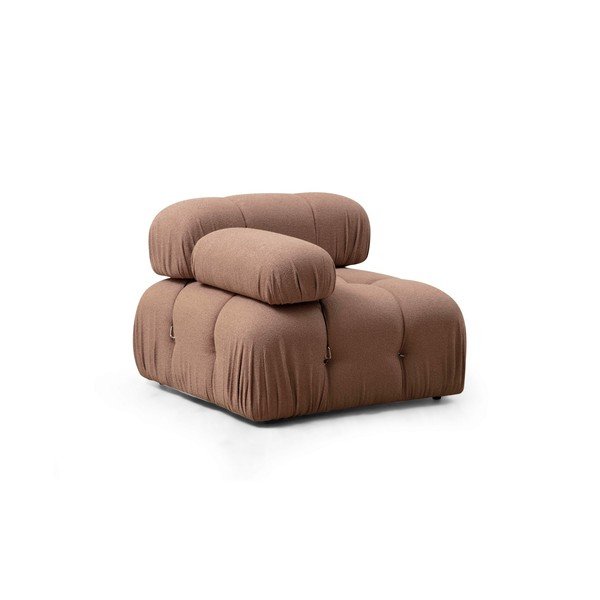 Modul pentru canapea maro cu tapițerie din stofă bouclé (partea stângă) Bubble – Artie-image-2