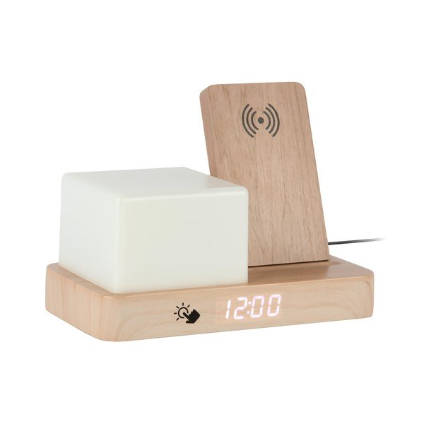 Ceas deșteptător digital/de masă cu încărcător wireless Retro LED Night Light – Karlsson-image-2
