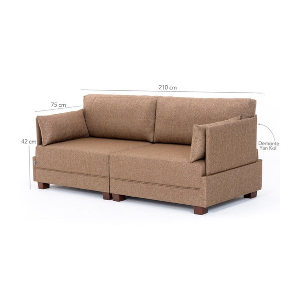 Canapea Balcab Home Lucy, maro-image-3