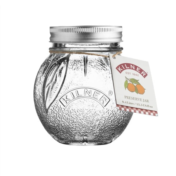 Borcan din sticlă cu capac Kilner Orange, 0,4 L-image-1