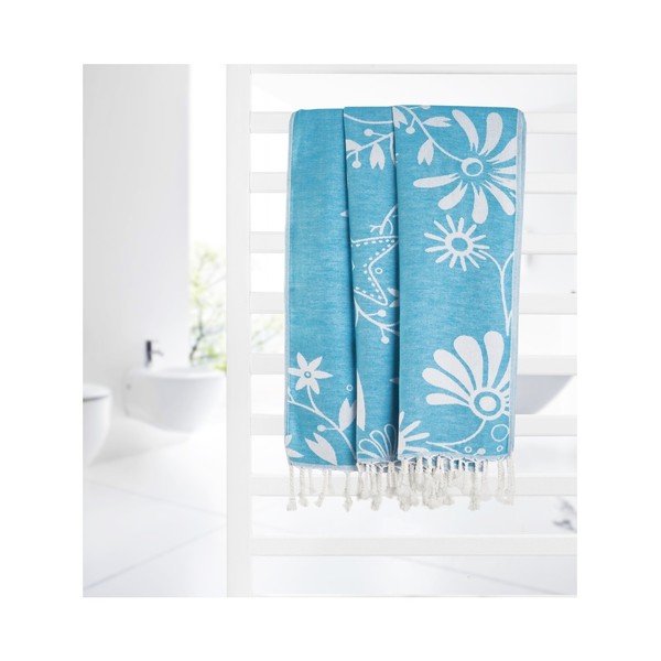 Prosop hammam Kate Louise Helene, 165 x 100 cm, turcoaz-image-3