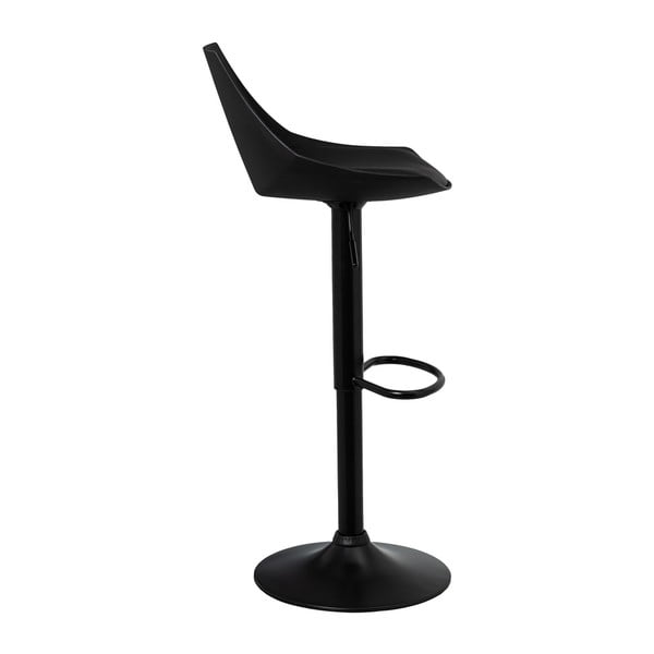 Scaune de bar negre cu înălțime ajustabilă 2 buc. din imitație de piele (înălțime șezut 56,5 cm) – Casa Selección-image-1