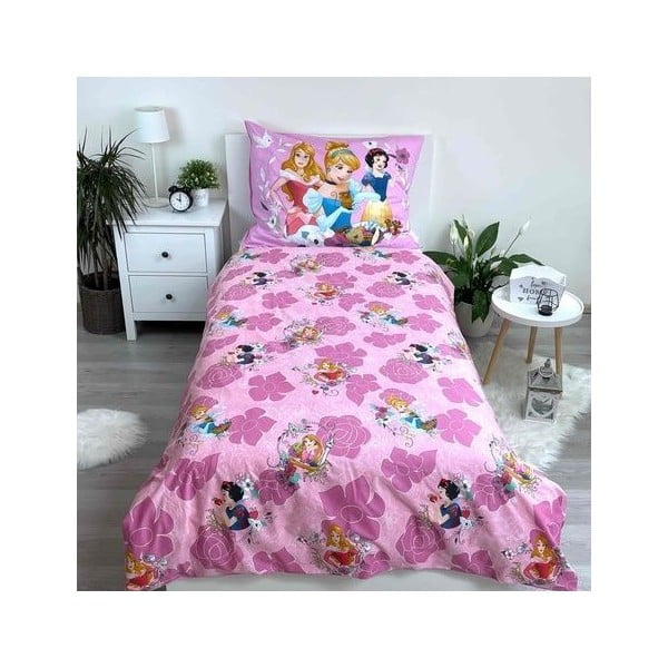 Lenjerie de pat pentru copii din bumbac pentru pat de o persoană 140x200 cm Princess – Jerry Fabrics-image-2
