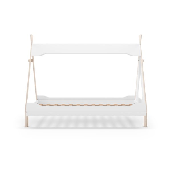 Pat pentru copii  alb de tip casă din lemn de pin 90x190 cm Nora – Marckeric-image-3