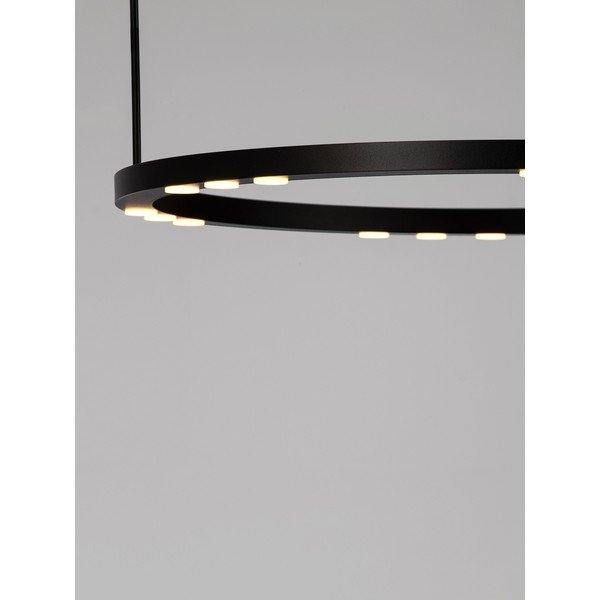 Lustră negru-mat LED cu intensitate reglabilă din aluminiu ø 60 cm Lunette – Nova Luce-image-2