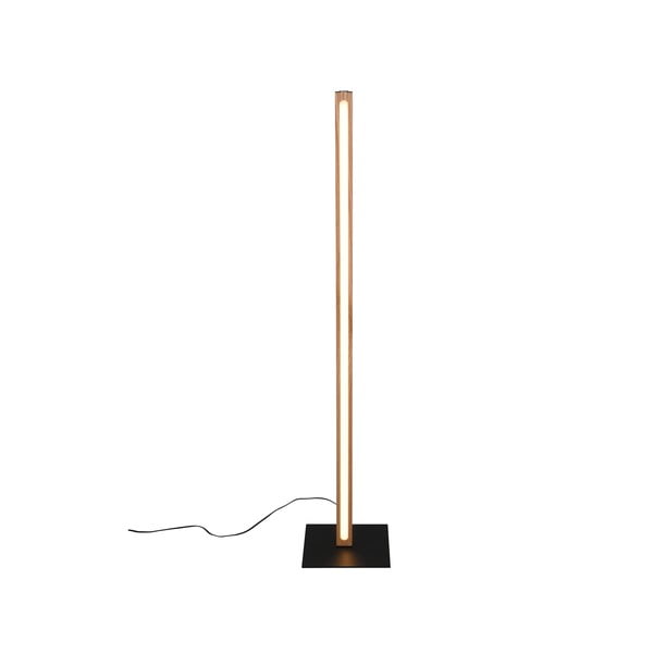 Lampadar negru/în culoare naturală LED (înălțime 115 cm) Bellari – Trio-image-1