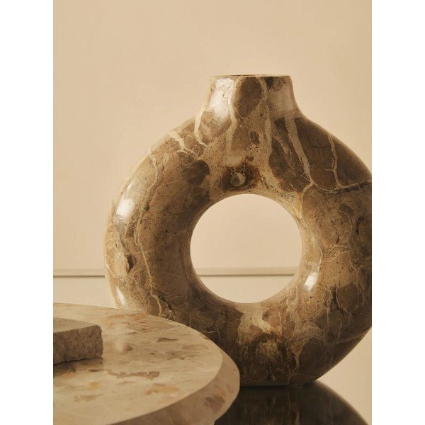 Vază maro din marmură (înălțime 20 cm) Santino – Premier Housewares-image-1