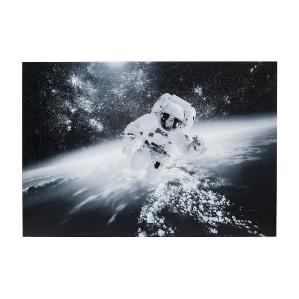 Tablou Kare Design Glass Man in the Sky, 150 x 100 cm, alb - negru