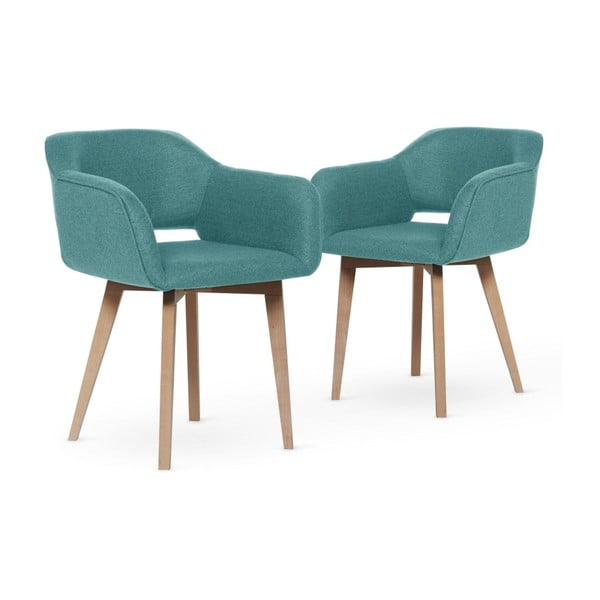 Set 2 scaune My Pop Design Oldenburger, albastru deschis