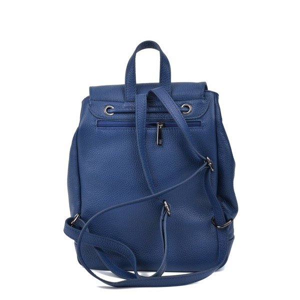 Rucsac din piele Roberta M Marisso, albastru-image-4
