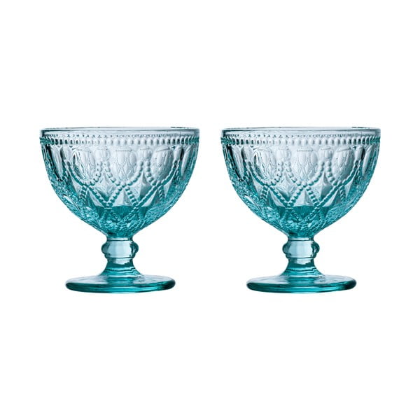 Boluri mici albastre 2 buc. din sticlă 250 ml Fleur – Premier Housewares