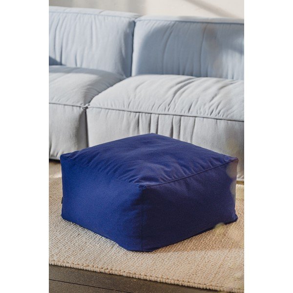 Puf albastru cu tapițerie din lână Keno – noo.ma-image-1