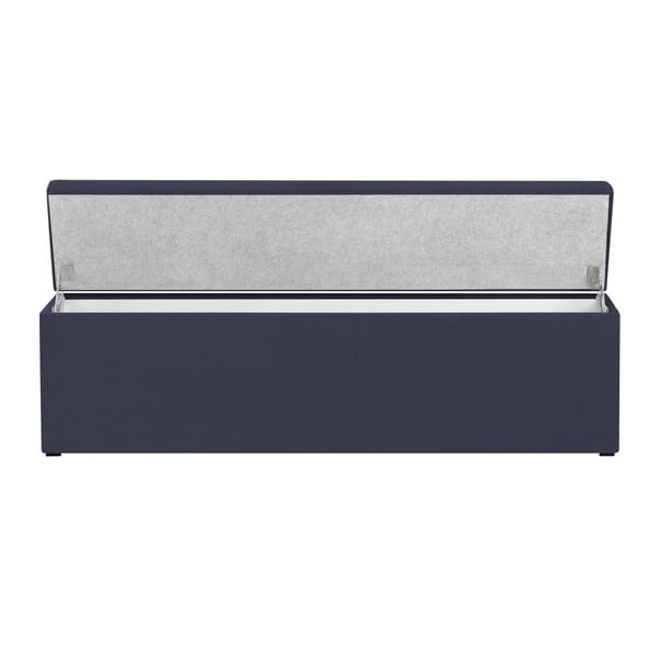 Otoman cu spaţiu depozitare Mazzini Sofas Ancona, 140 x 47 cm, albastru închis-image-2