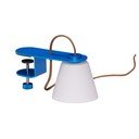 Veioză albastră cu abajur din sticlă (înălțime 23 cm) Lure – Hübsch