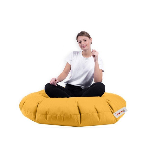 Fotoliu bean bag galben Iyzi – Floriane Garden-image-3