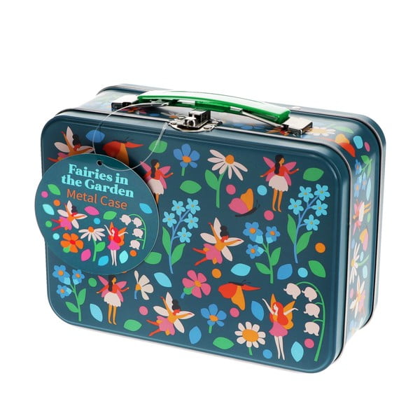 Valiză pentru copii albastru-închis din metal 19x8x17 cm Fairies in the Garden – Rex London-image-3
