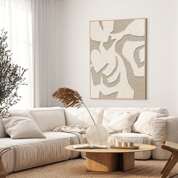 Tablou cu ramă/acustic 3D 90x120 cm Soft Embrace 1 – Malerifabrikken-image-1